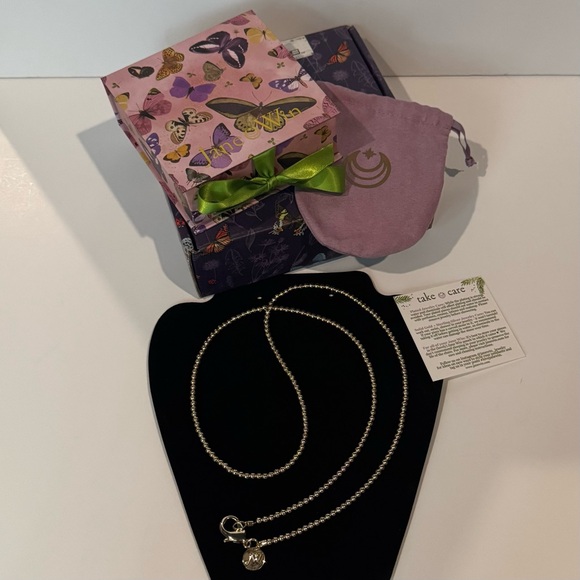 Jane Win Gold Bead Double Wrap Necklace - Picture 3 of 4